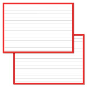 Red Leitner Flashcards A6