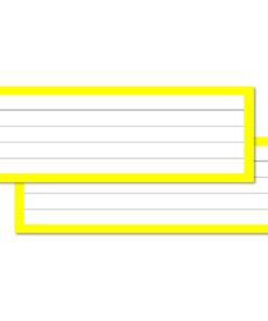 Yellow Leitner Flashcards Halves