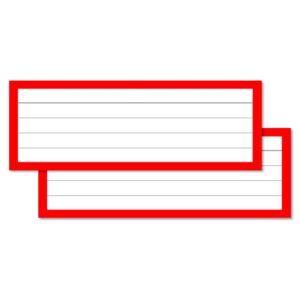 Red Leitner Flashcards Halves